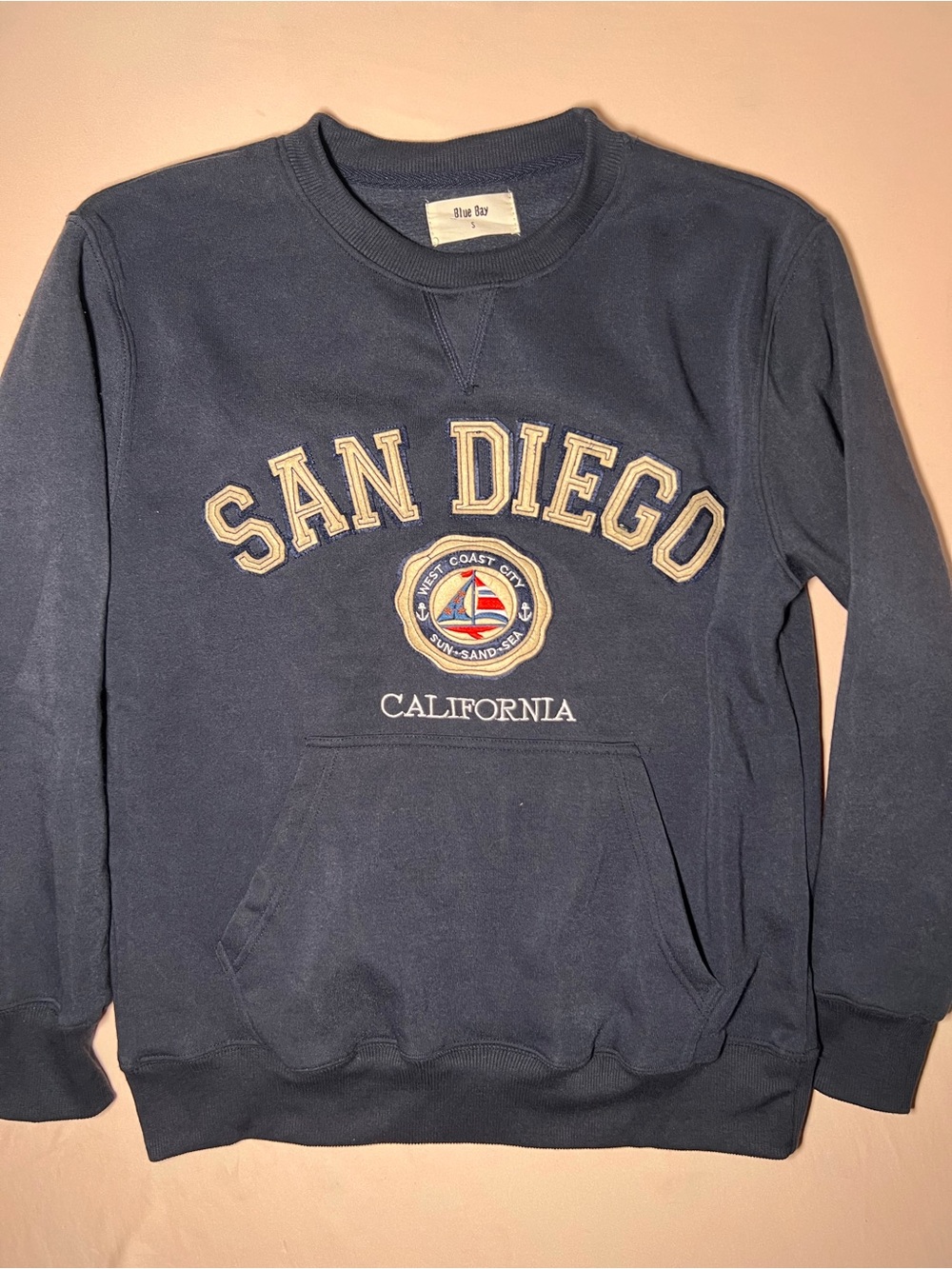 Blue San Diego California Crewneck Sweatshirt
